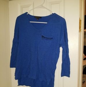 Blue long-sleeved top